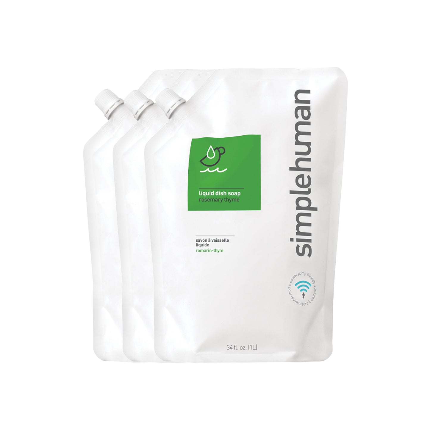 rosemary thyme liquid dish soap refill pouch