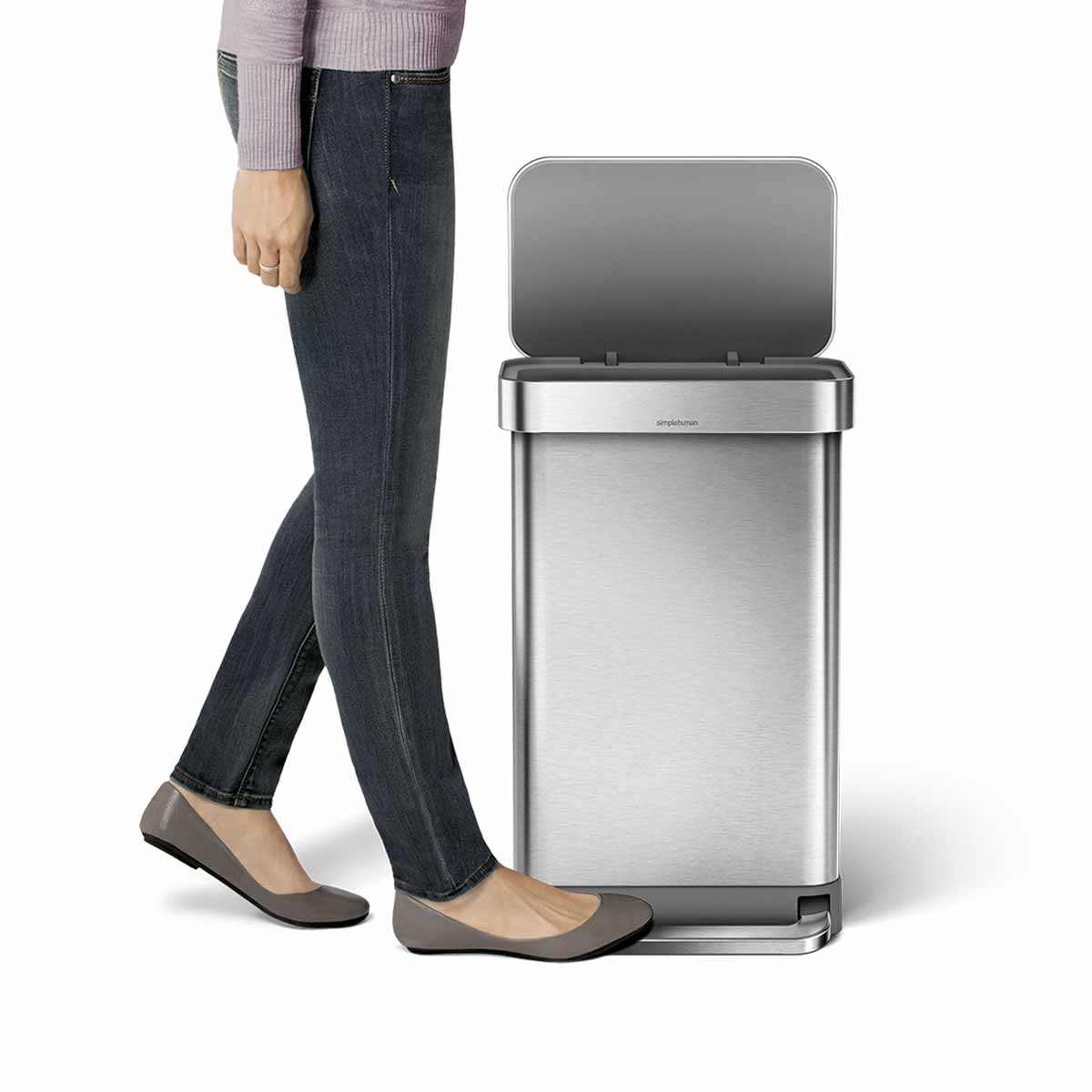 45L Rectangular Step Can with Liner Pocket
