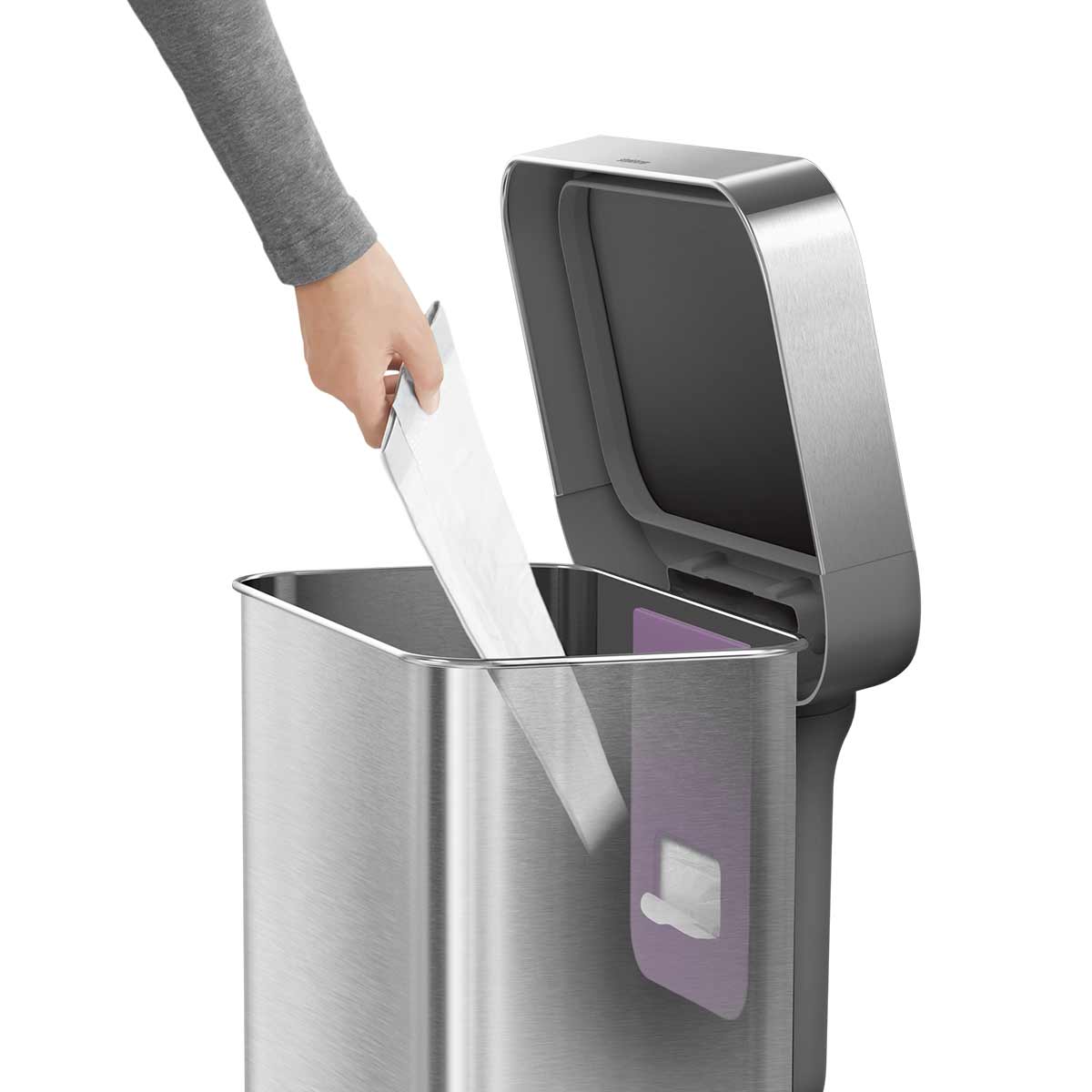 45L Rectangular Step Can with Liner Pocket