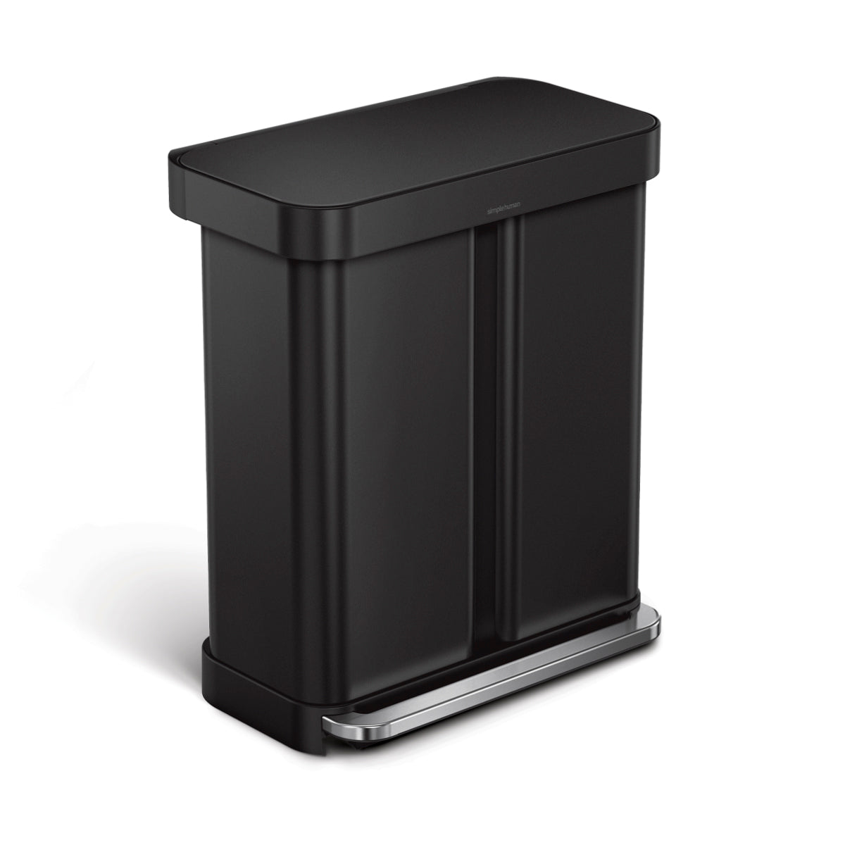 58L Dual Compartment Rectangular Step Can with Liner Pocket