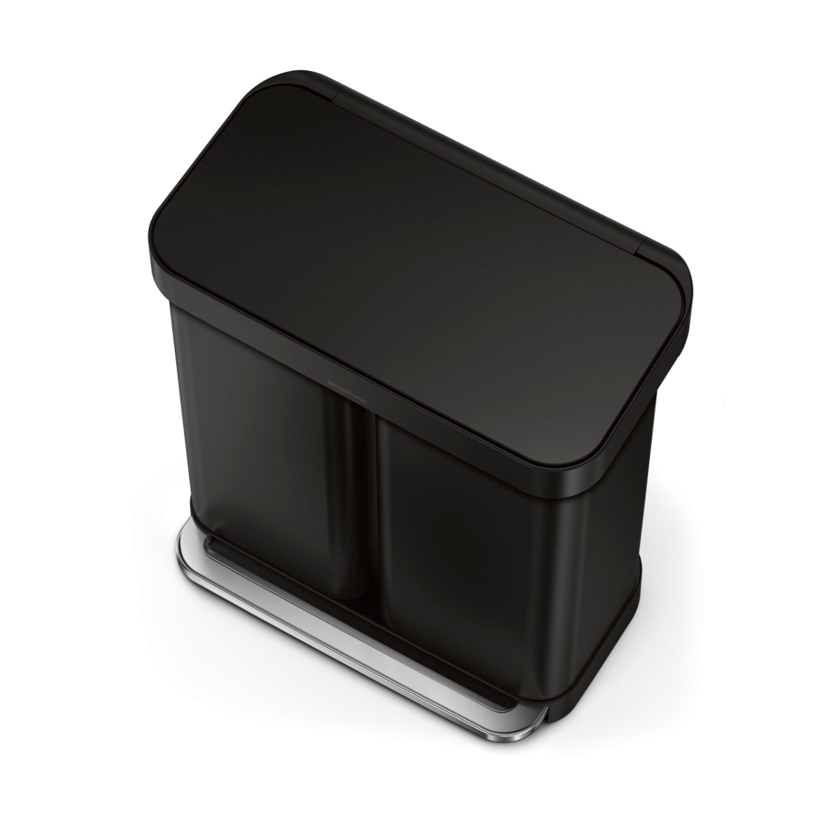 58L Dual Compartment Rectangular Step Can with Liner Pocket