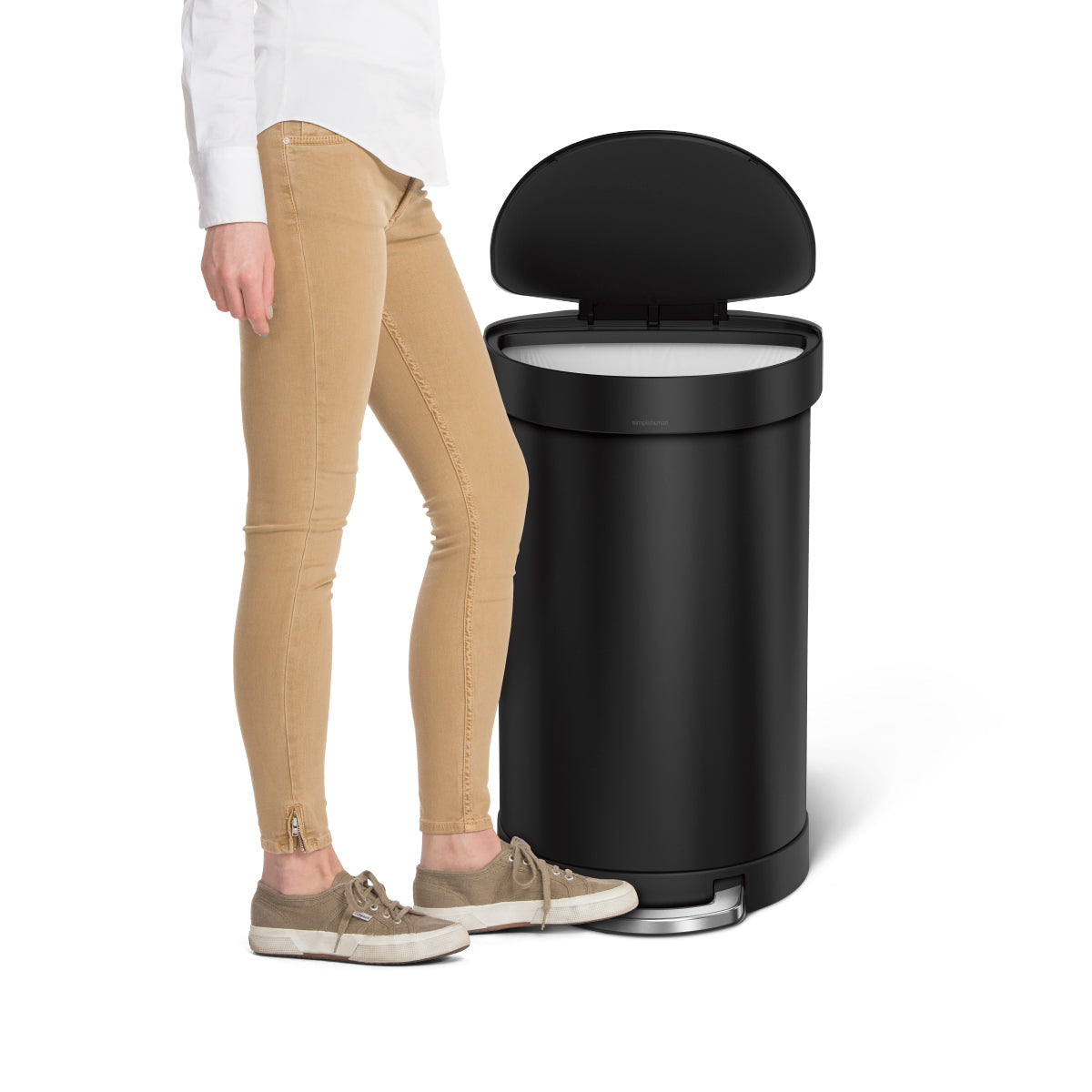 45L Semi-Round Step Can with Liner Rim
