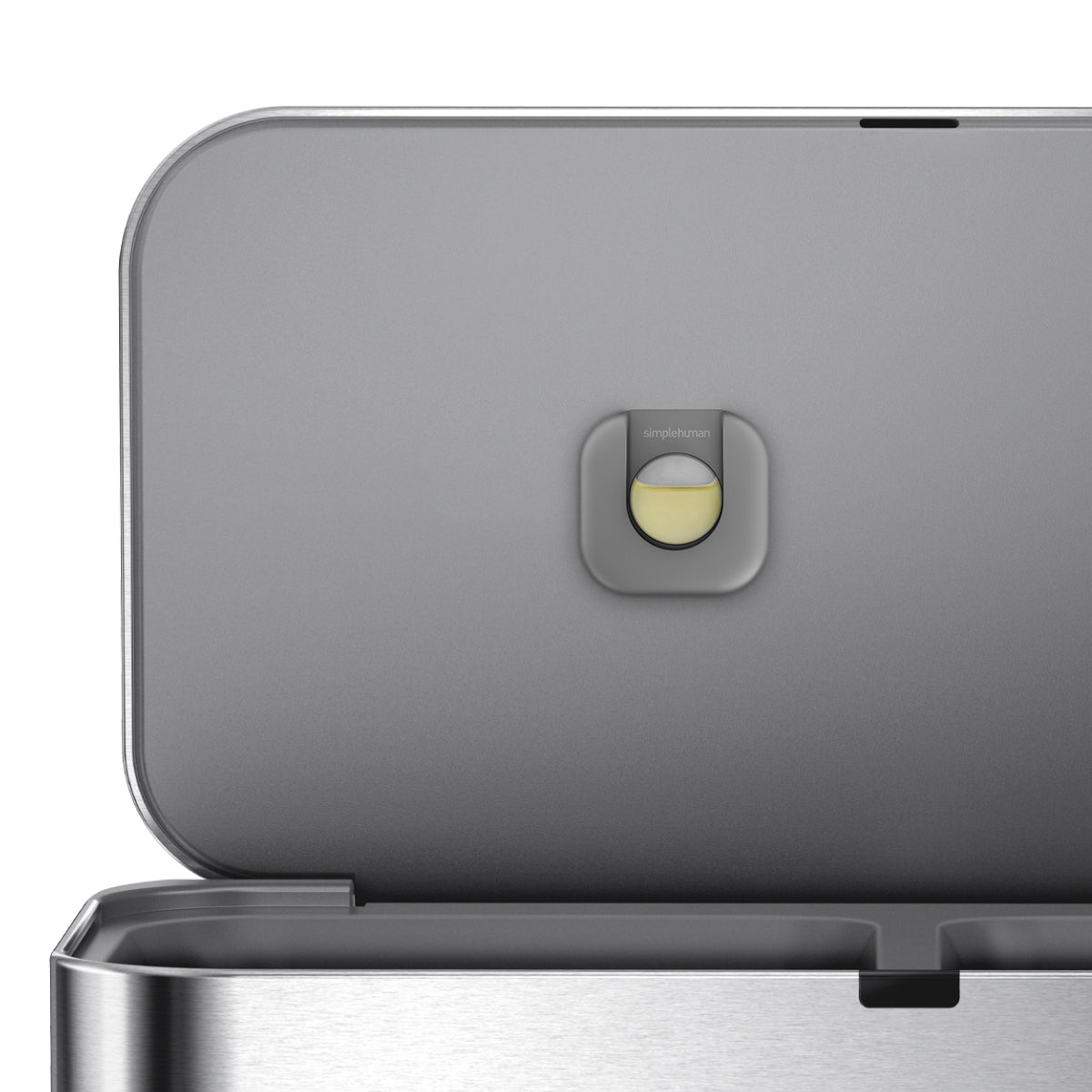 58L Dual Compartment Rectangular Sensor Can with Voice and Motion Control