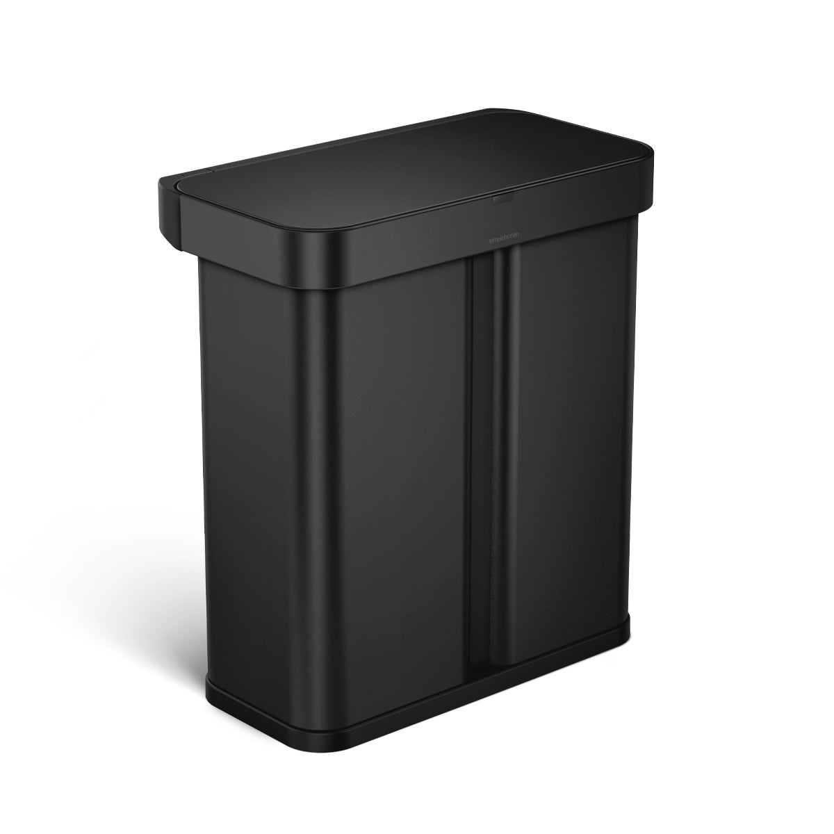 58L Dual Compartment Rectangular Sensor Can with Voice and Motion Control