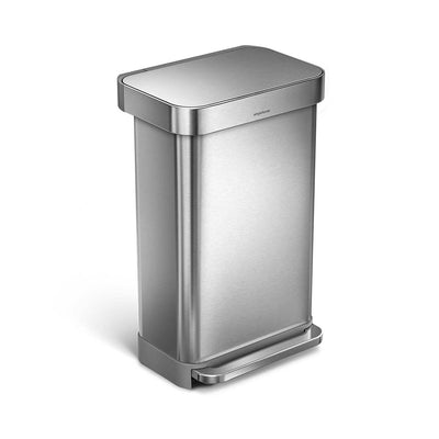 simplehuman 45L rectangular liner pocket step can