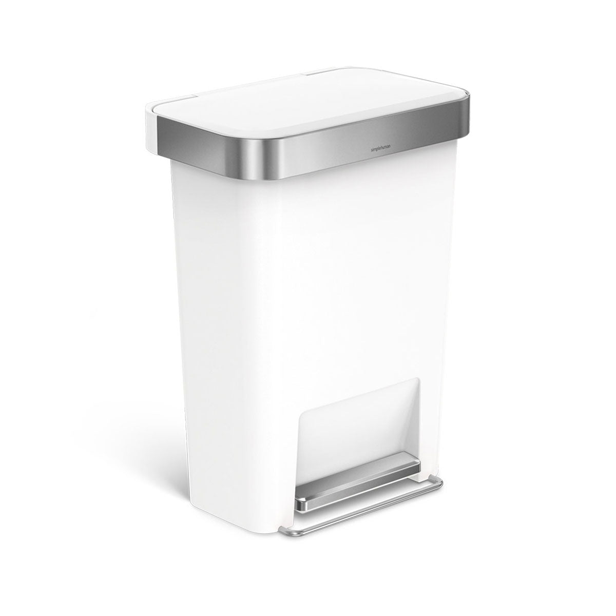 45L plastic rectangular step can with liner pocket