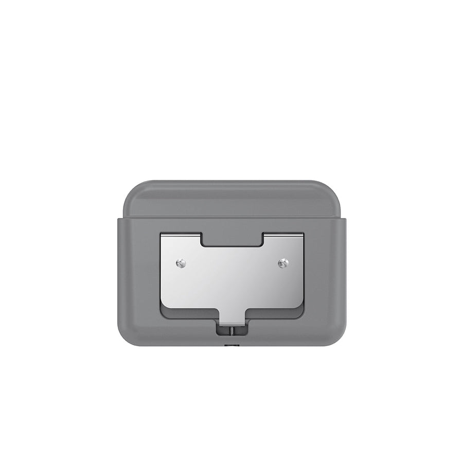 Back view of Simplehuman Matte Gray Compost Caddy Wall Mount, showing the secure mounting mechanism.