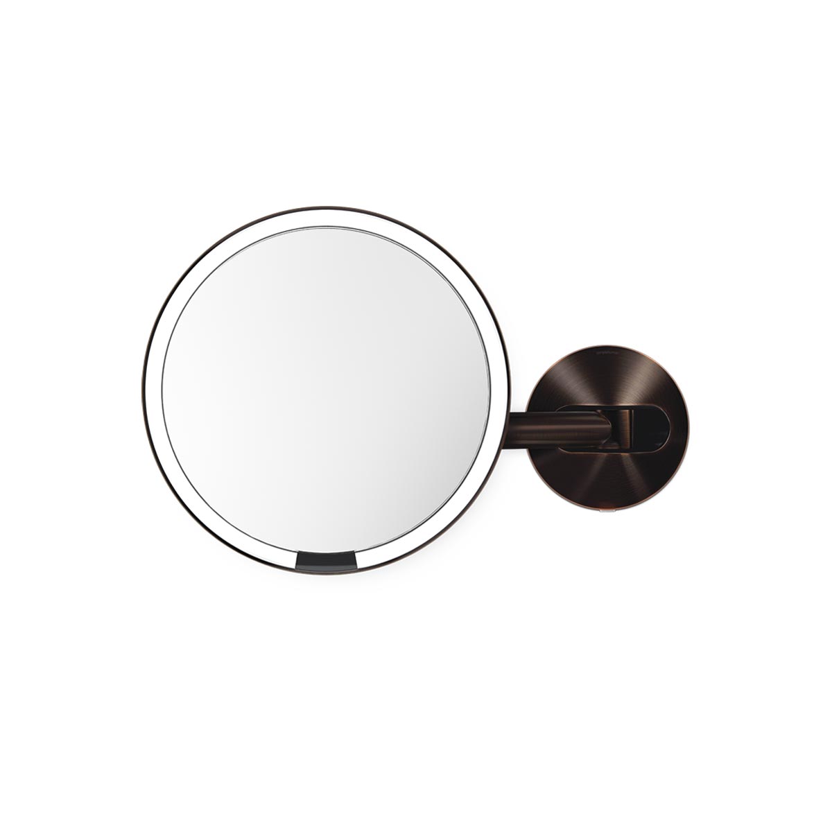 hard-wired wall mount sensor mirror - dark bronze finish - main image