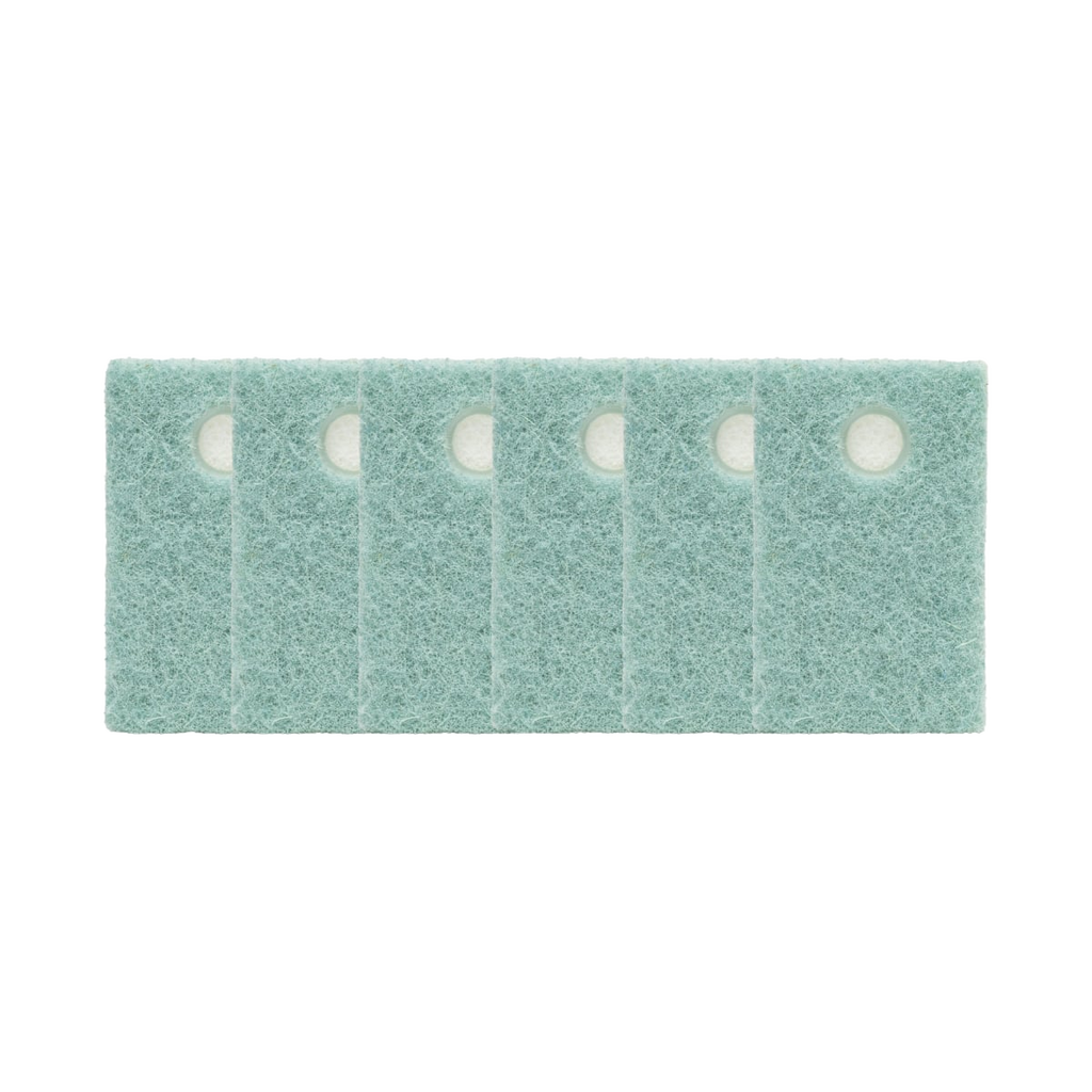 Simplehuman Soapwell Sponge Refill 6-pack, magnetic green scrubbing pads.