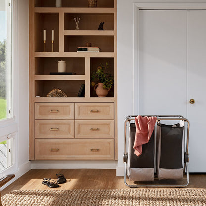 double x-frame hamper with personalization