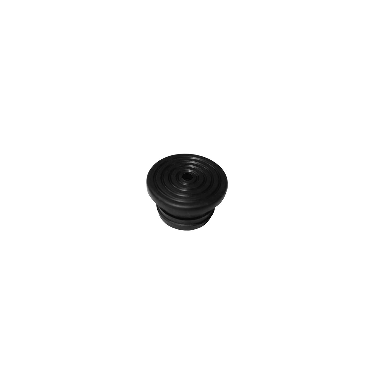 Angled view of Simplehuman replacement Black Rubber Foot Pad (Pd6033) for stability.