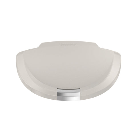 stone plastic semi-round lid with slide lock 