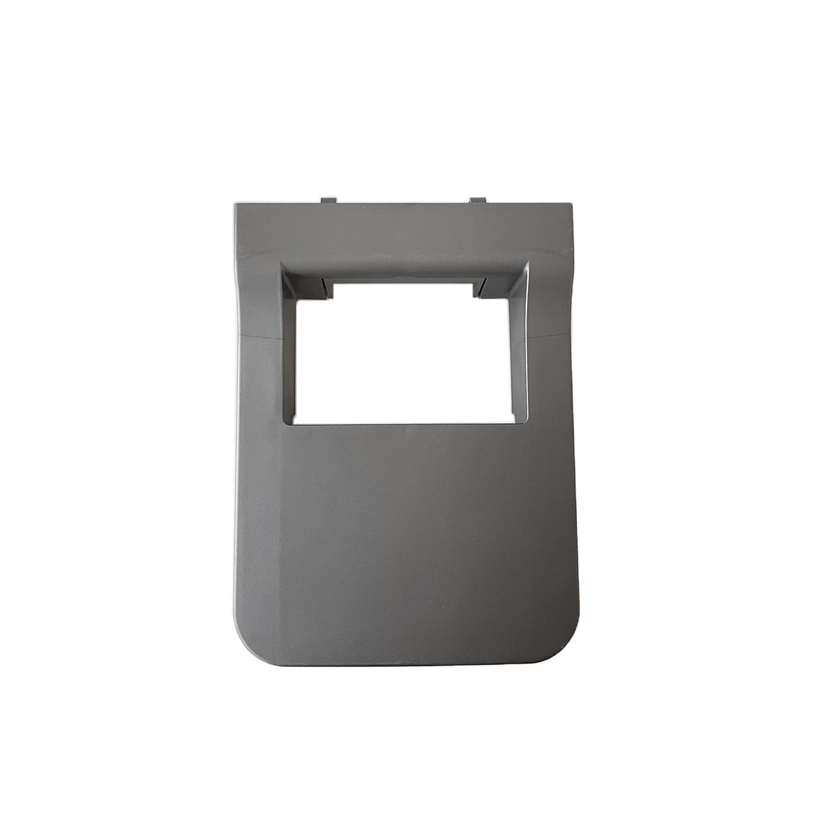Simplehuman Gray Hinge Block and Liner Pocket Assembly replacement part for CW2023/CW2024 cans, enables internal liner dispensing.