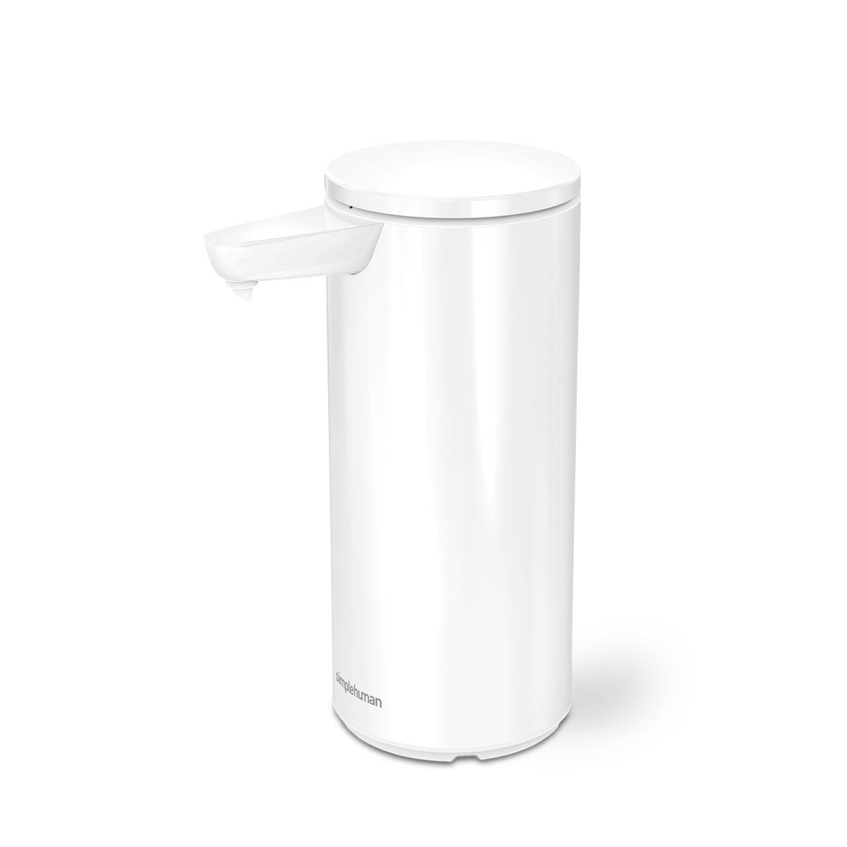 Simplehuman 9 oz. Rechargeable Sensor Pump in White finish, touch-free and drip-free dispensing.