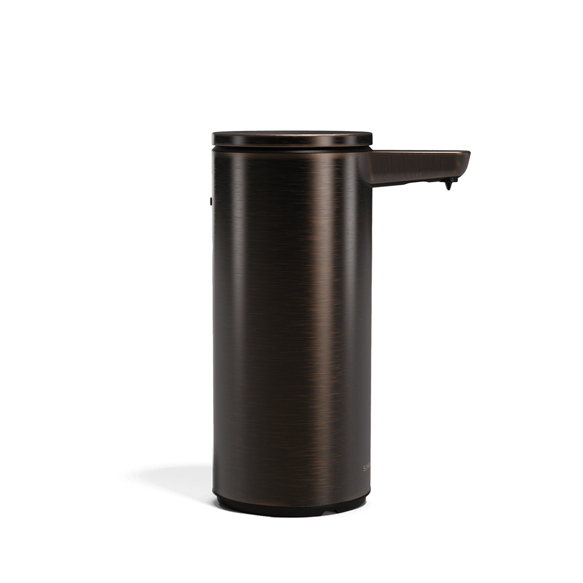 Simplehuman 9 oz. Rechargeable Sensor Pump, Bronze, isolated front view, touch-free, rechargeable.