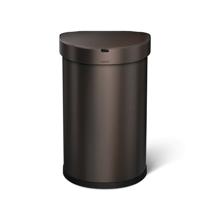 45L semi-round sensor can - dark bronze finish - front view image