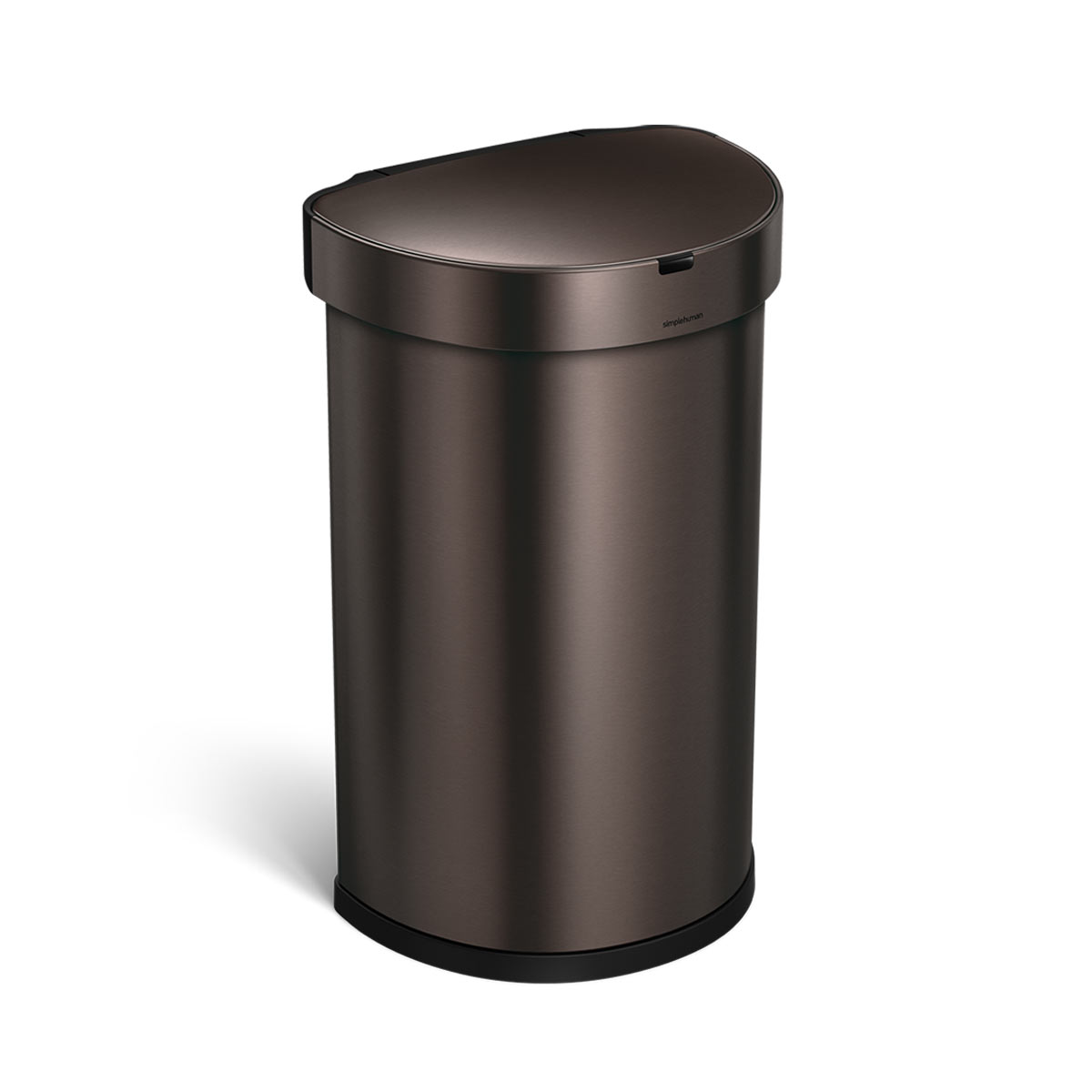 45L semi-round sensor can - dark bronze finish - 3/4 view main image