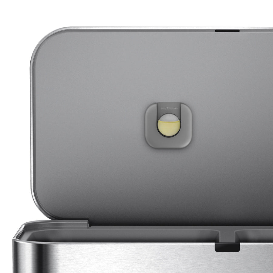 58L Dual Compartment Rectangular Sensor Can with Voice and Motion Control