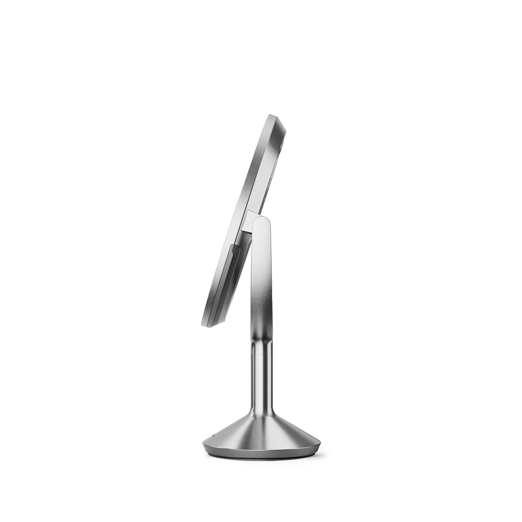 Simplehuman's Sensor Mirror Trio Max in Brushed, side view
