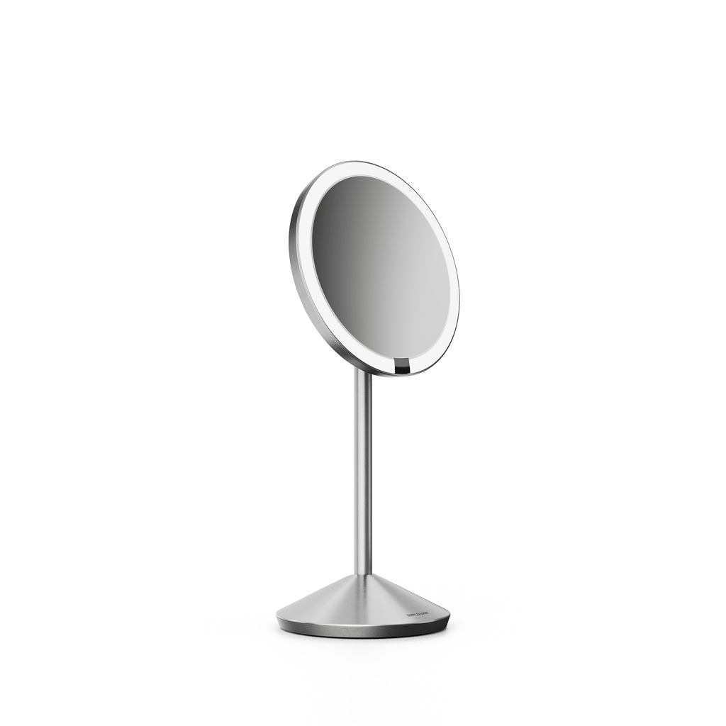 Simplehuman's Sensor Mirror Fold, angled view.