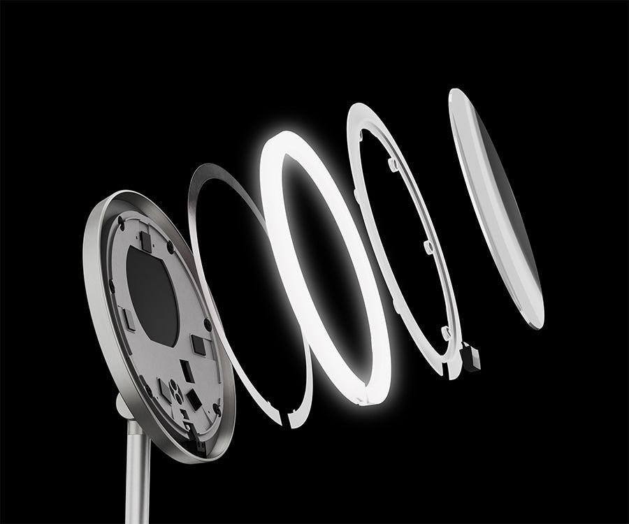 Simplehuman's Sensor Mirror Fold has Tru-Lux Technology with surgical-grade LED lights 