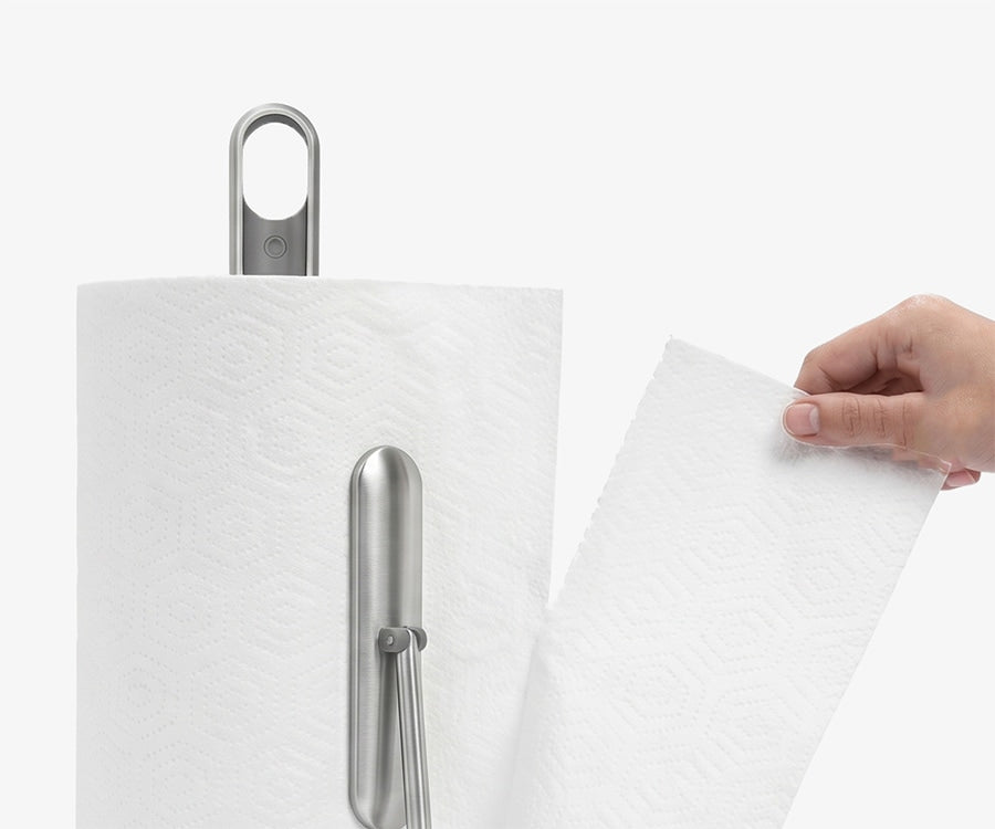 Simplehuman's Paper Towel Holder with Spray in Brushed