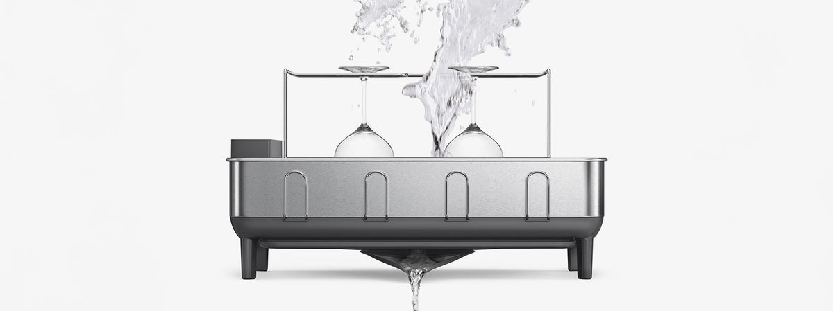 Simplehuman's Dishrack Hero Image on a white background