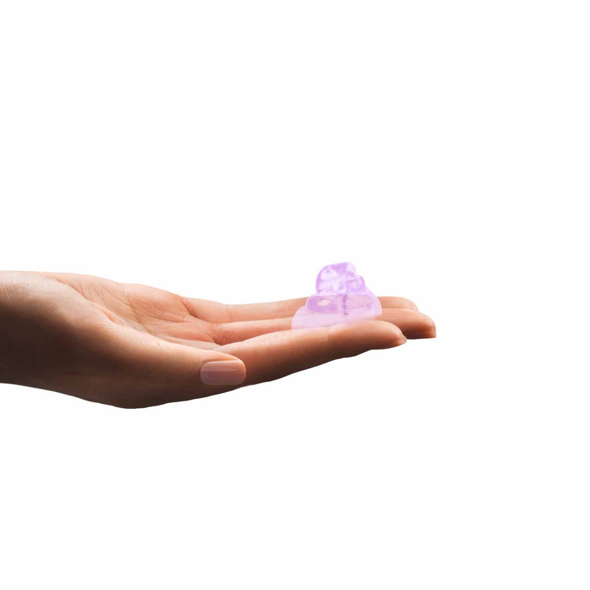 Side detail view of Simplehuman Fragrance Free Liquid Hand Soap, showing liquid formula texture.