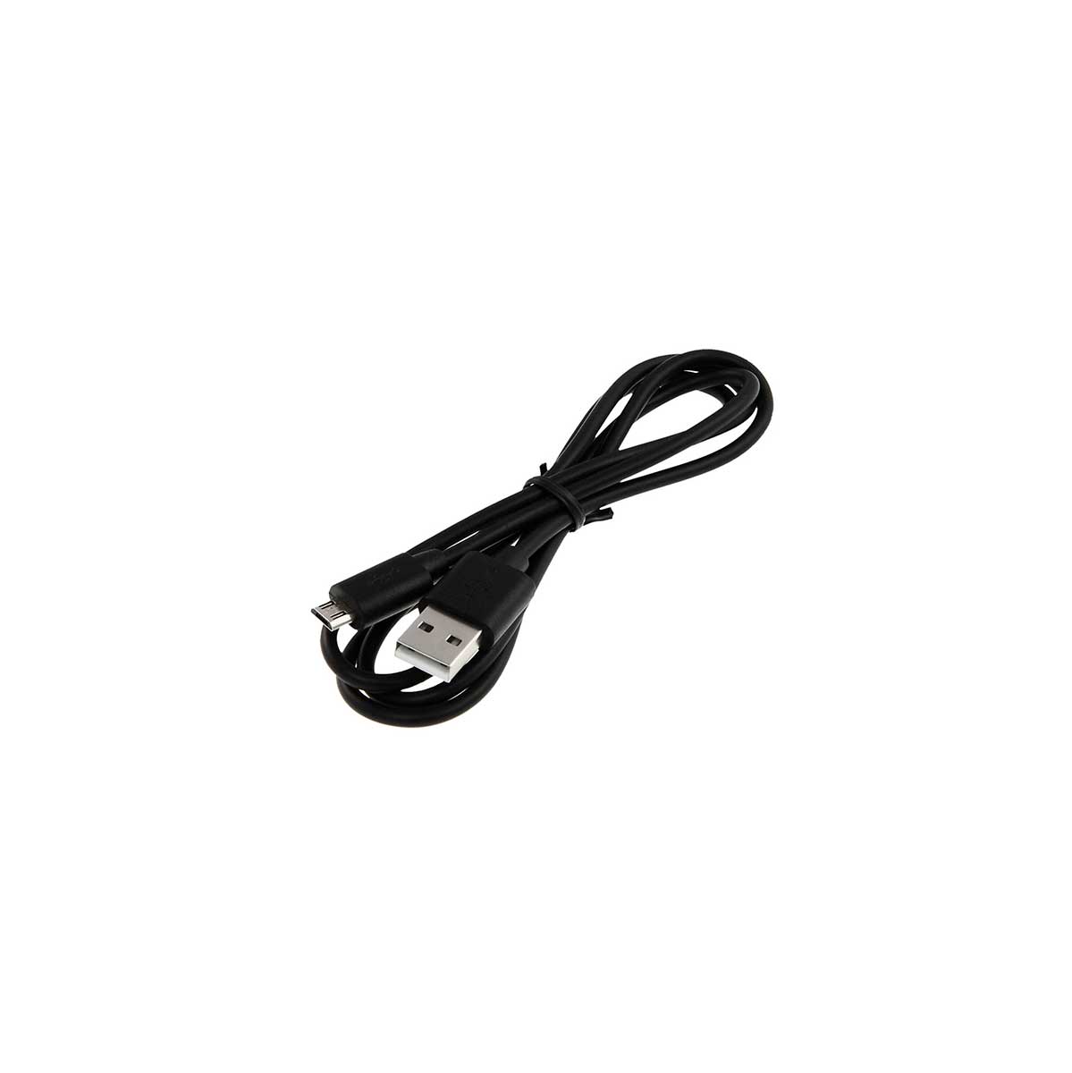 Simplehuman Micro-USB Charging Cable (Pre-2021) in black, coiled view for compatible products