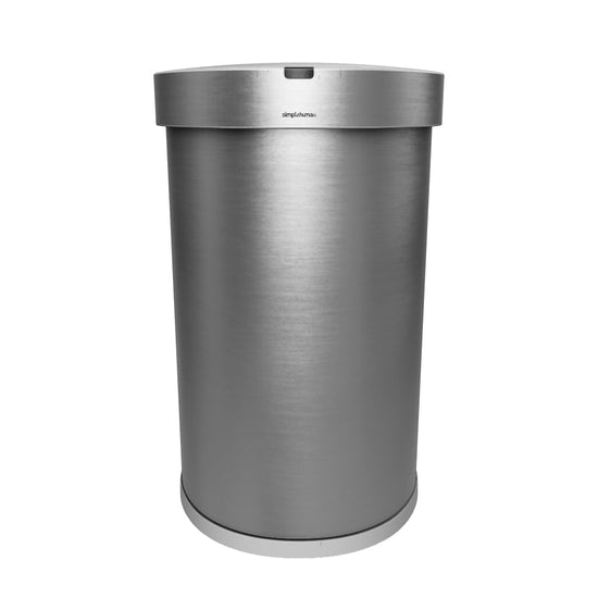 45L semi-round sensor can, brushed stainless steel