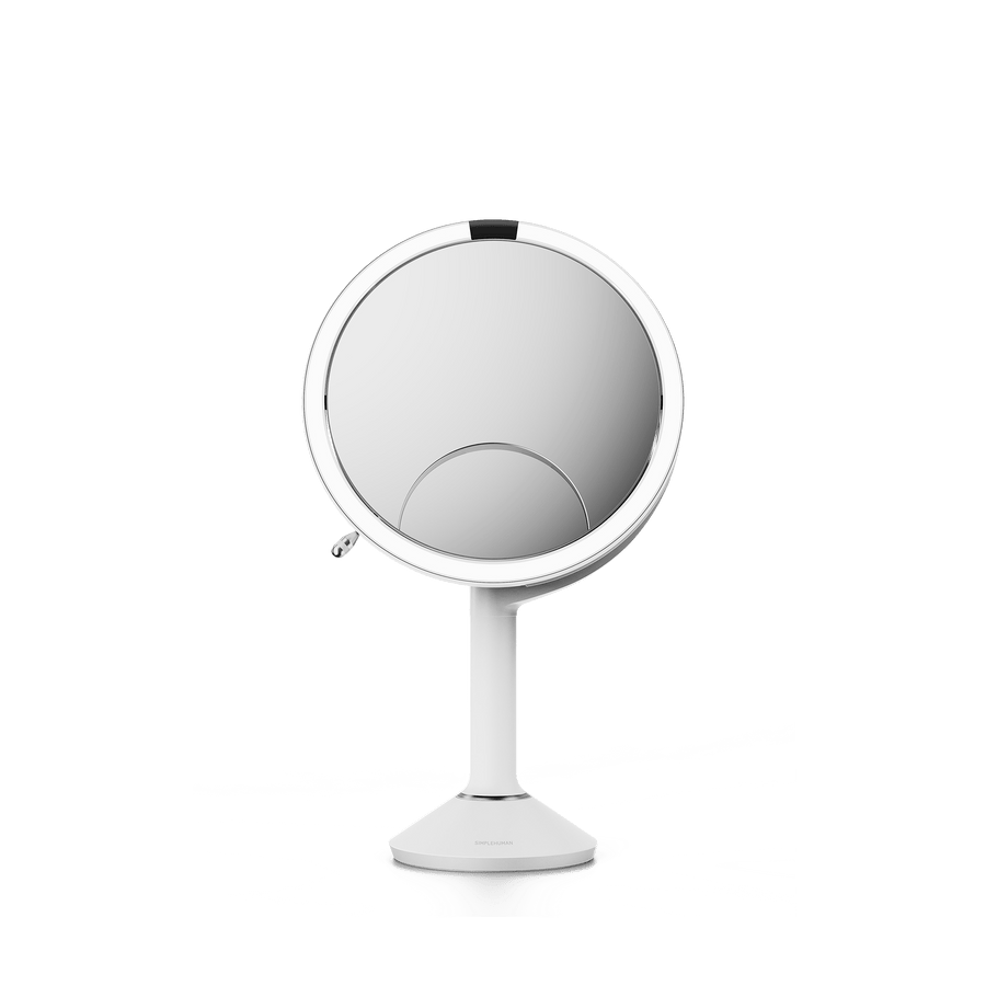 Simplehuman's Sensor Mirror Trio in White, front view. 
