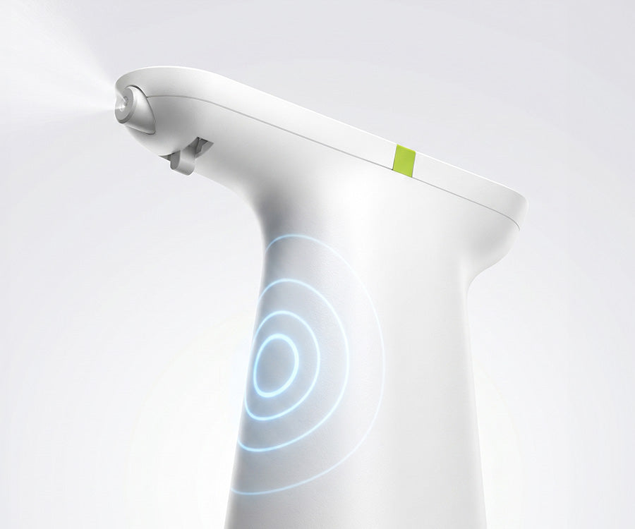 Sensor Spray with target icon to show the area where to hold down to trigger the spray. 
