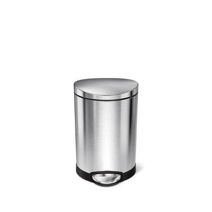 6L semi-round step can, 2-pack