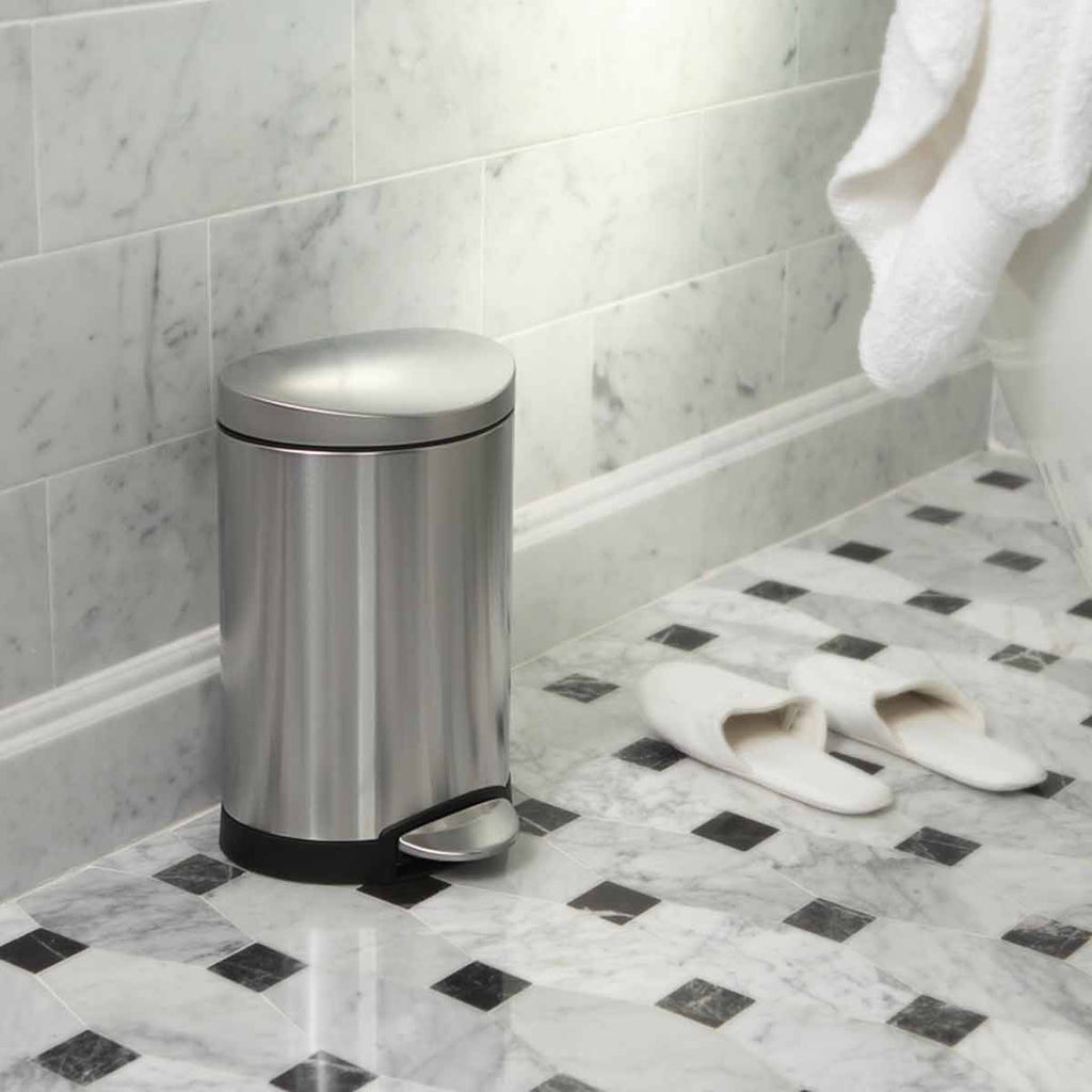6L Semi-Round Step Can, 2-Pack