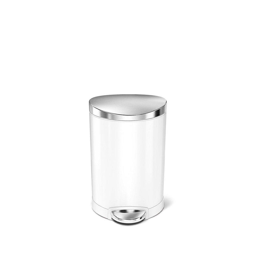 6L semi-round step can, 2-pack