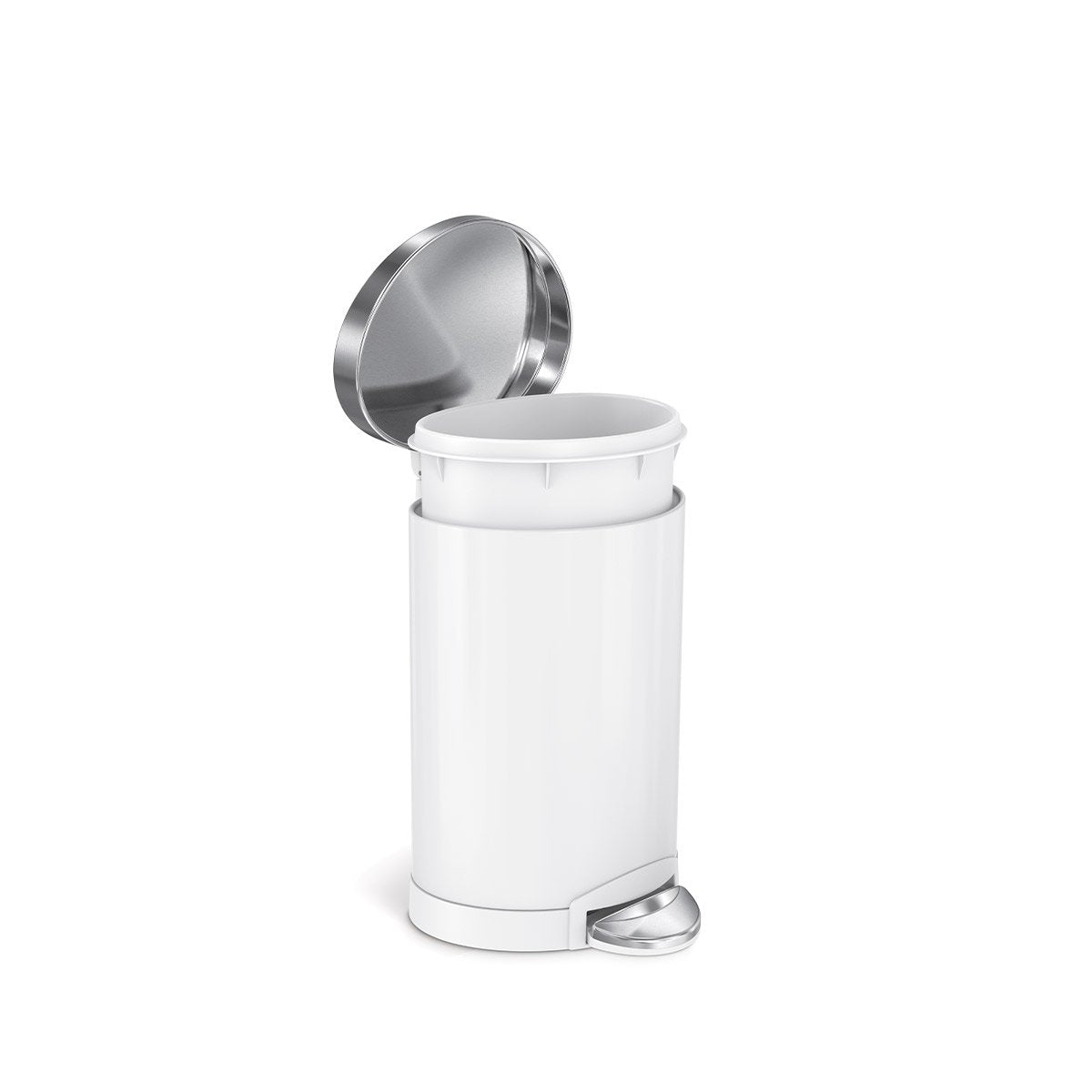6L Semi-Round Step Can, 2-Pack
