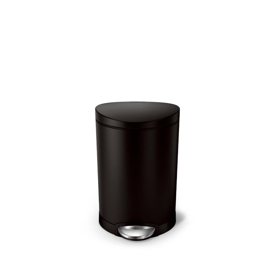 6L semi-round step can, 2-pack