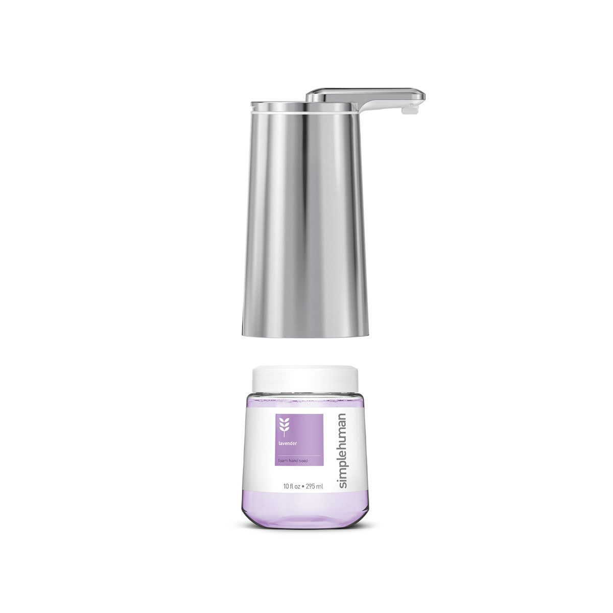 simplehuman lavender foaming hand soap cartridge - cartridge and pump image