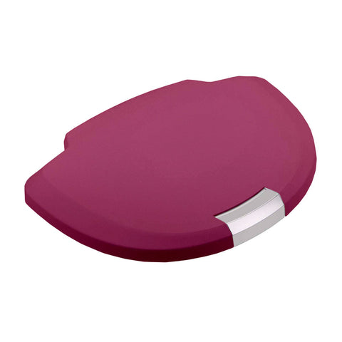 fuchsia plastic semi-round lid with slide lock 