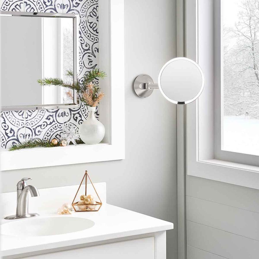 rechargeable wall mount sensor mirror, certified refurbished