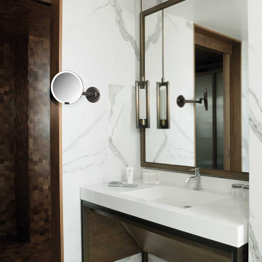 rechargeable wall mount sensor mirror, certified refurbished