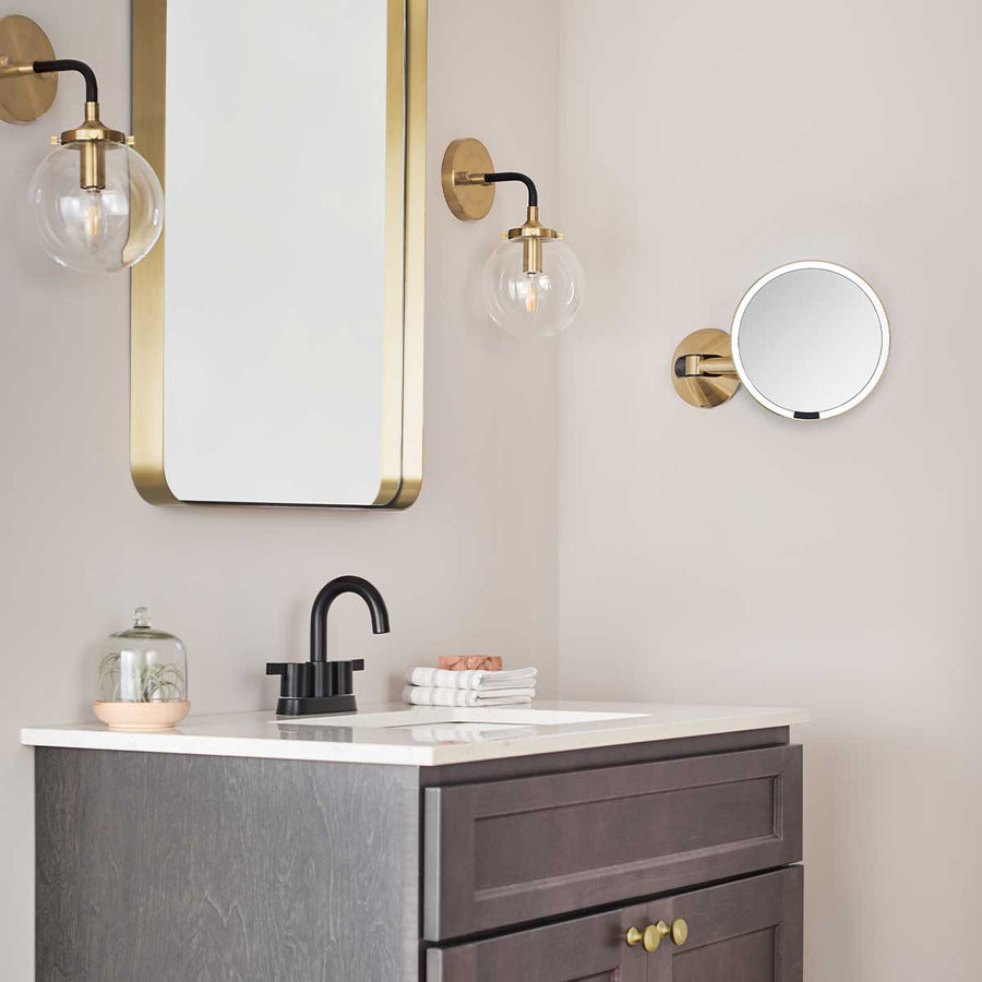 rechargeable wall mount sensor mirror, certified refurbished